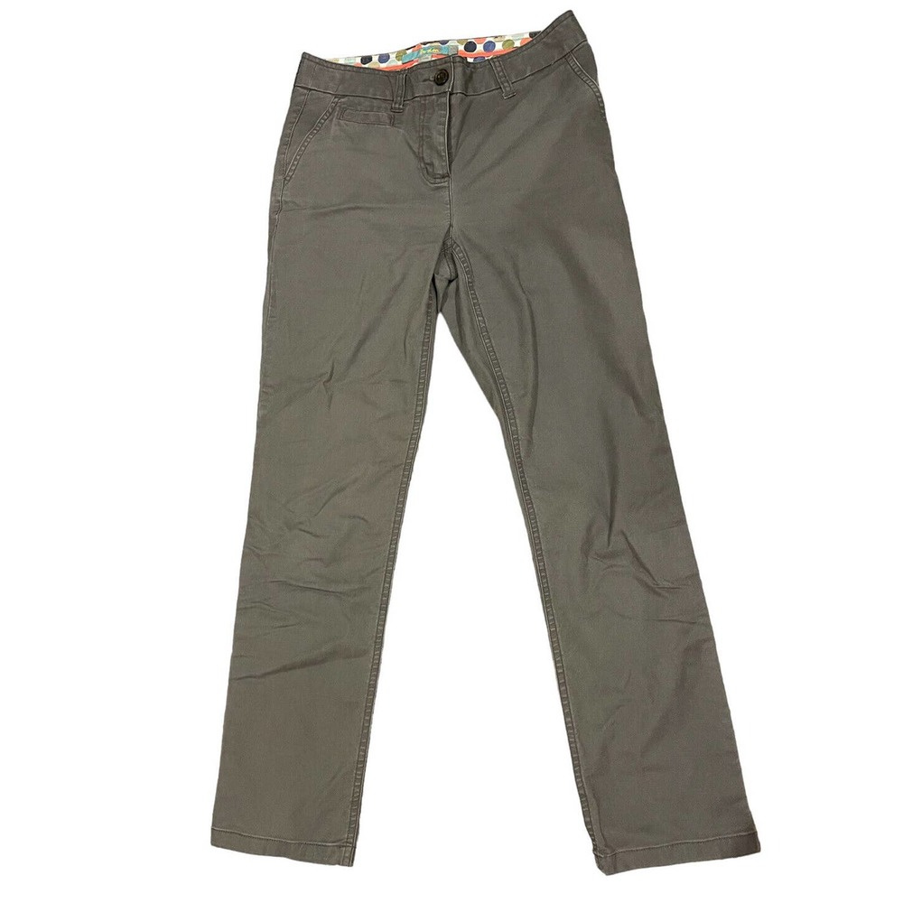 New Boden Gray Chinos Pants Size UK 6 R US 2 R Classic Preppy Casual School Work